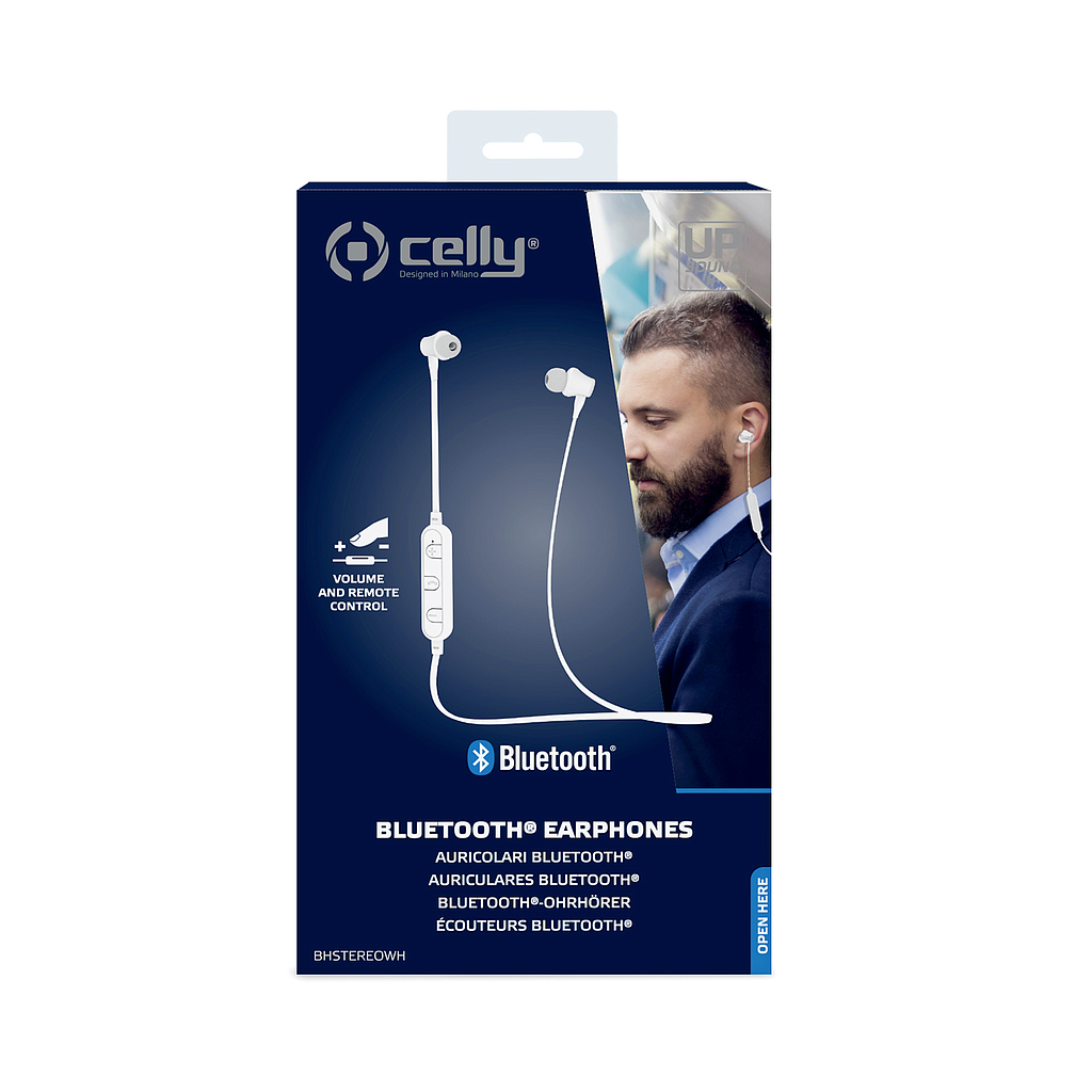 Auricolari bluetooth Celly stereo Ear white BHSTEREOWH