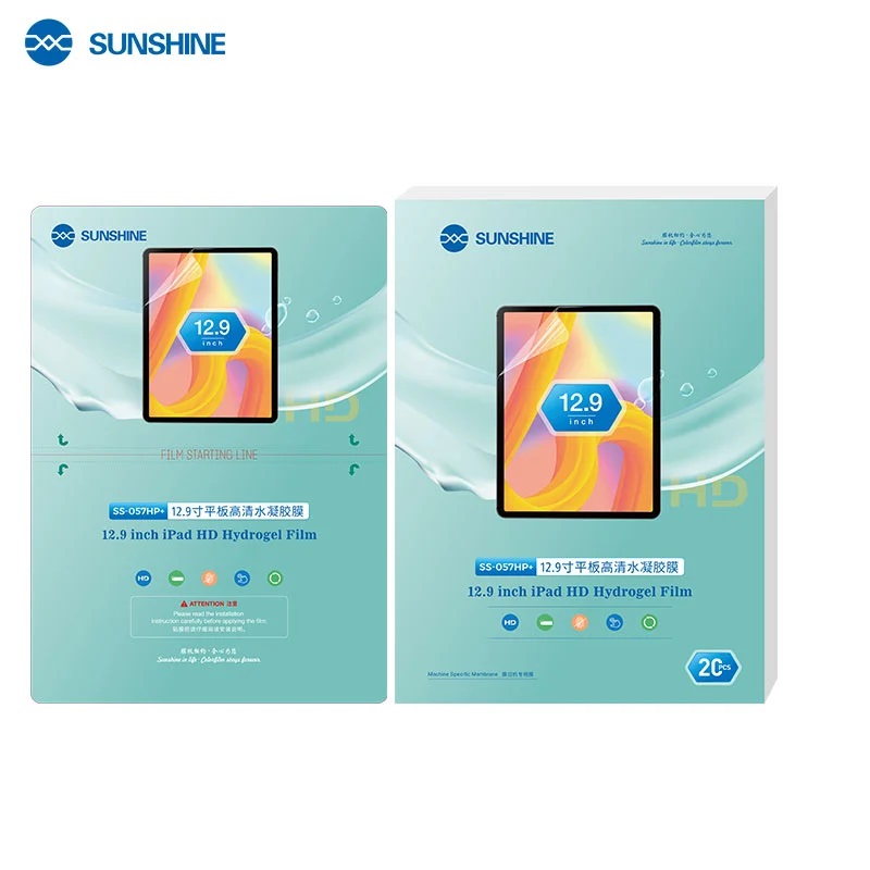 Sunshine Pellicola Hydrogel Clear Per Tablet (12.9" inch) 20 Pz SS-057HP+