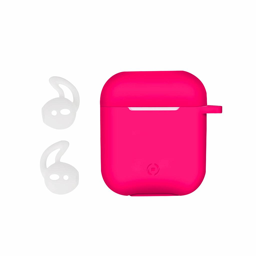 Case Celly per Apple AirPods fuxia con archetti sportivi AIRCASEFX