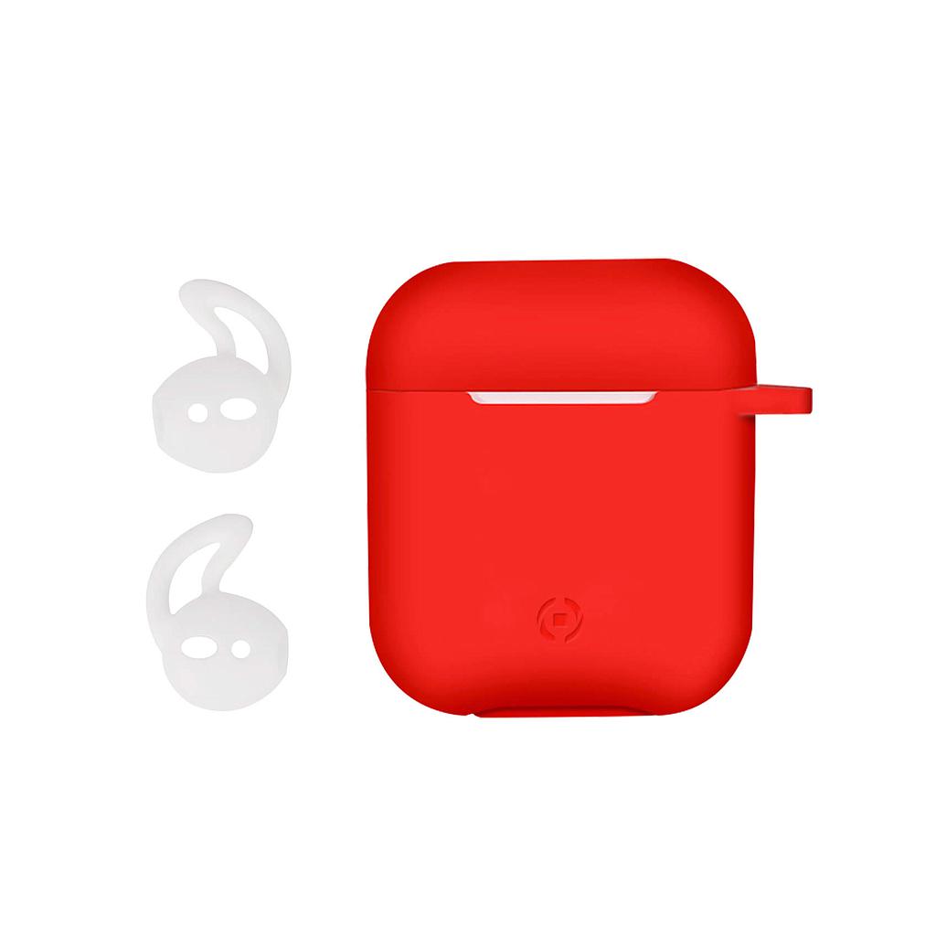 Custodia Celly AirPods red con archetti sportivi AIRCustodiaRD