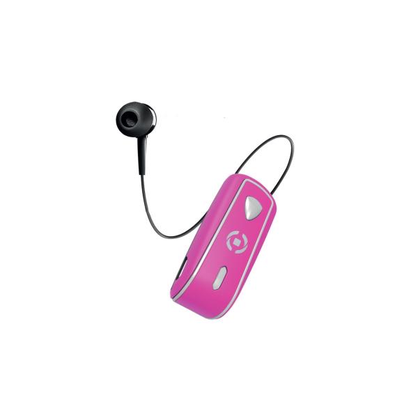Auricolari bluetooth Celly BHSNAILPK Headset retractable pink