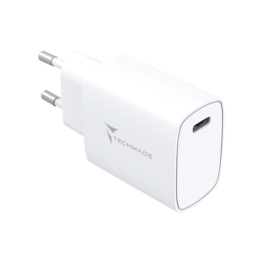 Techmade Caricabatterie 20W USB-C White TM-P926-PD320W