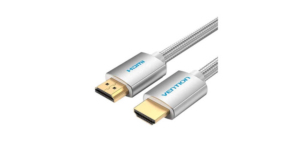 Vention Data Cable HDMI 4K 60 Hz 2m Cotton Braided Silver AABIH-SCB