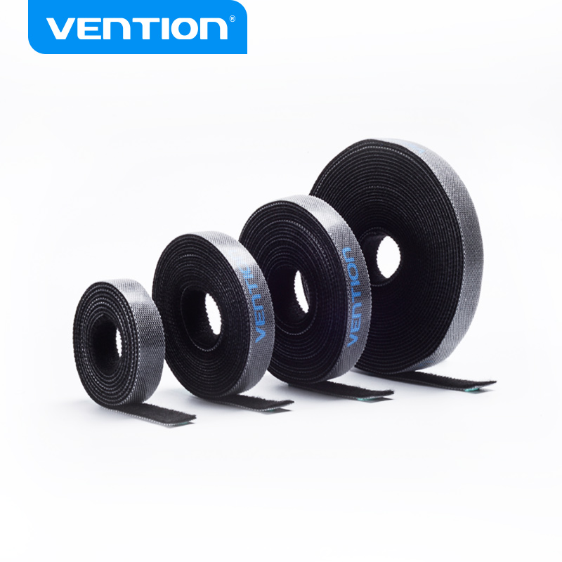 Vention Nastro in velcro 1mt black KAABA