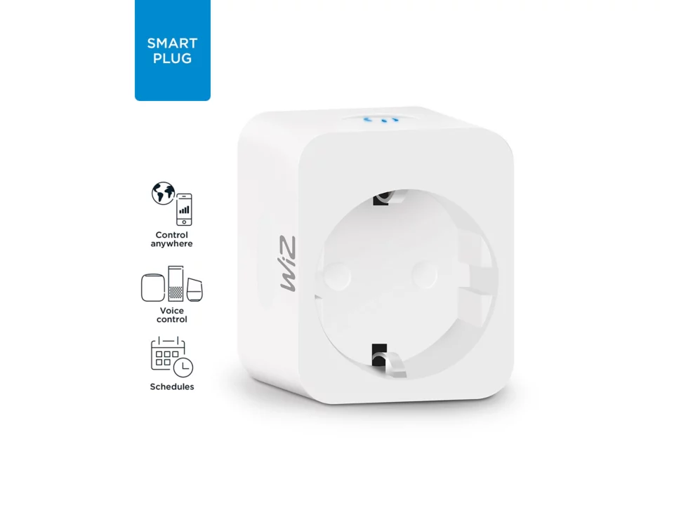 WiZ Smart Plug Wi-Fi Compatible with Alexa and Google Home White 9290024276