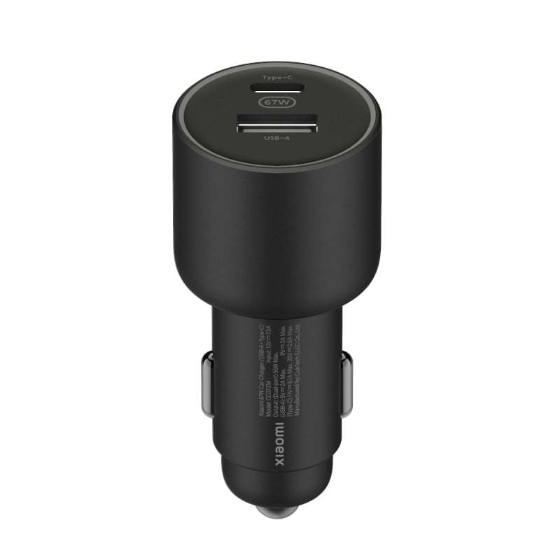 Xiaomi Charger for Auto 2 Ports (USB+USB-C) 67W Black BHR6814GL