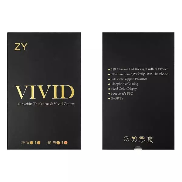 ZY Display Lcd per iPhone 8 Black Vivid FHD TFT