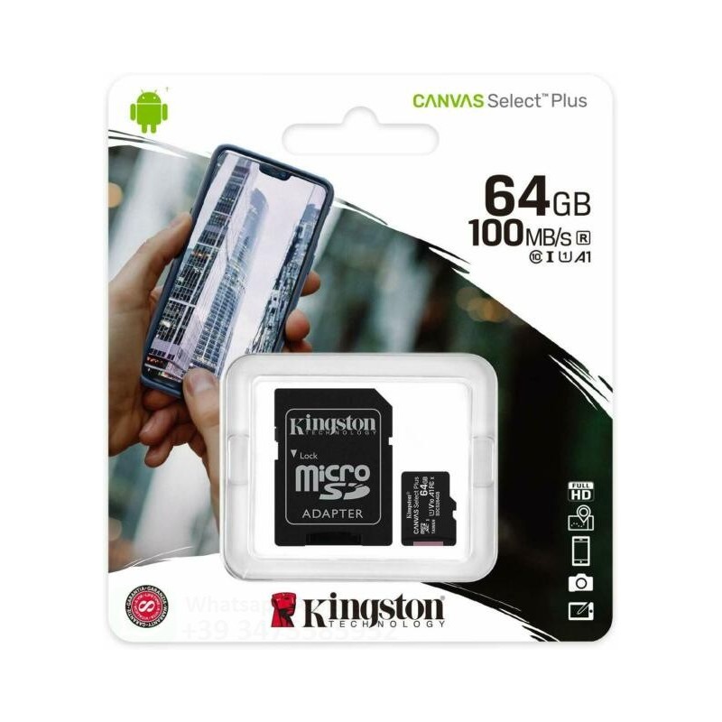 Kingston Micro SD 64GB canvas select plus SDCS2/64GB