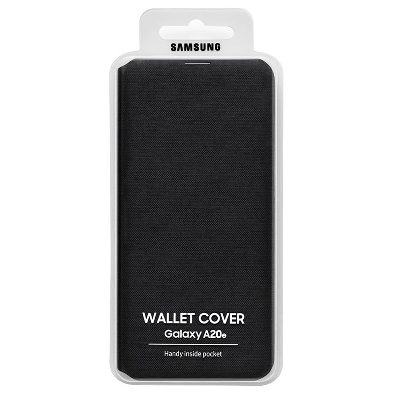 Custodia Samsung A20e wallet cover black EF-WA202PBEGWW