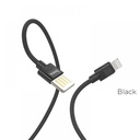 Hoco data cable Lightning 2.4A 1.2mt nylon black U55