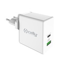 Charger USB-C + USB Celly TCUSBC45WWH 45W wall charger 