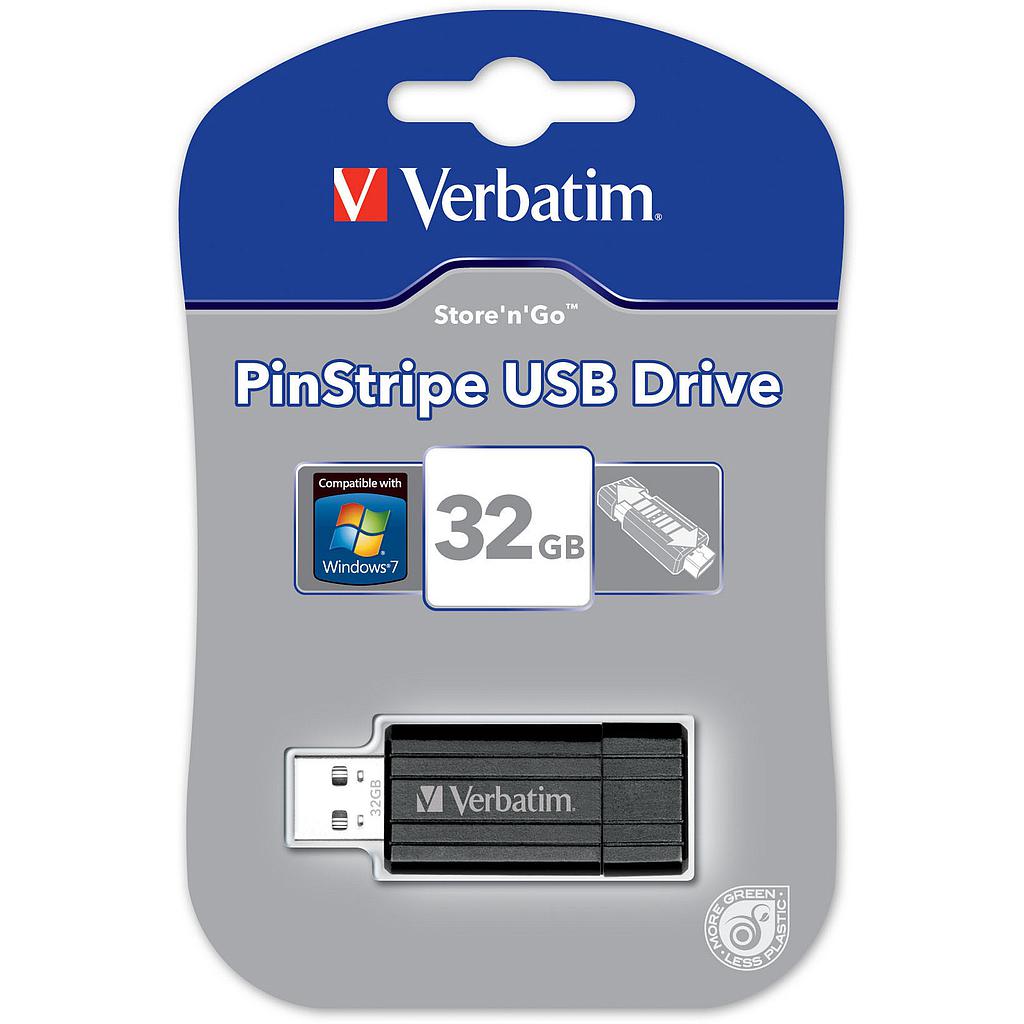 Verbatim PenDrive 32GB 2.0 Pinstripe 49064
