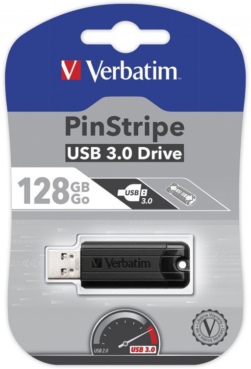 Verbatim PenDrive 128GB 3.0 Pinstripe 49319