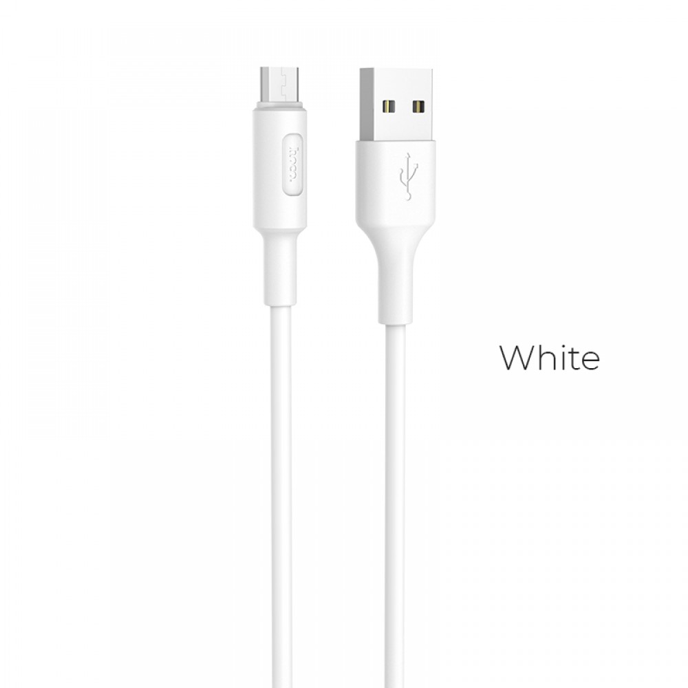 Hoco data cable micro USB X25 PVC 2.0A 1mt white