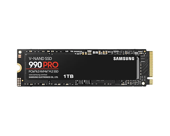 Samsung SSD 1TB M.2 NVMe 990 Pro PCle 4.0 MZ-V9P1T0BW