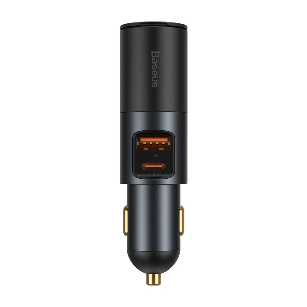 Baseus Charger for Auto 2 Ports (USB+USB-C) 120W Share Together Gray CCBT-C0G