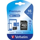 Verbatim Micro SD 16GB class 10 SDHC 44082