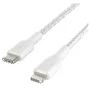 Belkin Cavo Dati Type-C to Lightning 1m In Nylon White (MFI) CAA004BT1MWH