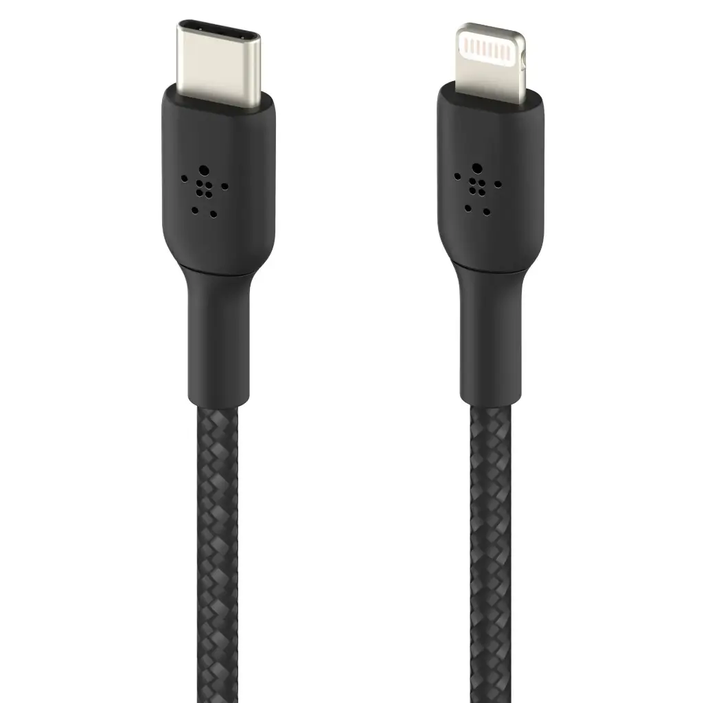 Belkin Data Cable Type-C to Lightning 1m In Nylon Black (MFI) CAA004BT1MBK