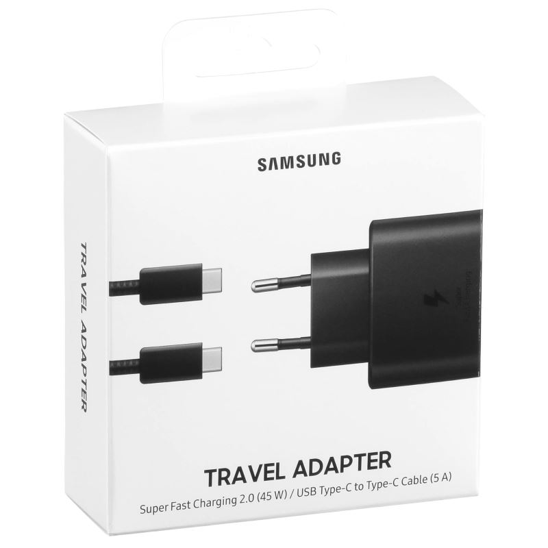 Samsung Caricabatterie USB-C 45W + cable Type-C black EP-TA845XBEGWW