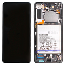 Samsung Display Lcd S21+ 5G SM-G996B black con Batteria GH82-24555A GH82-24744A