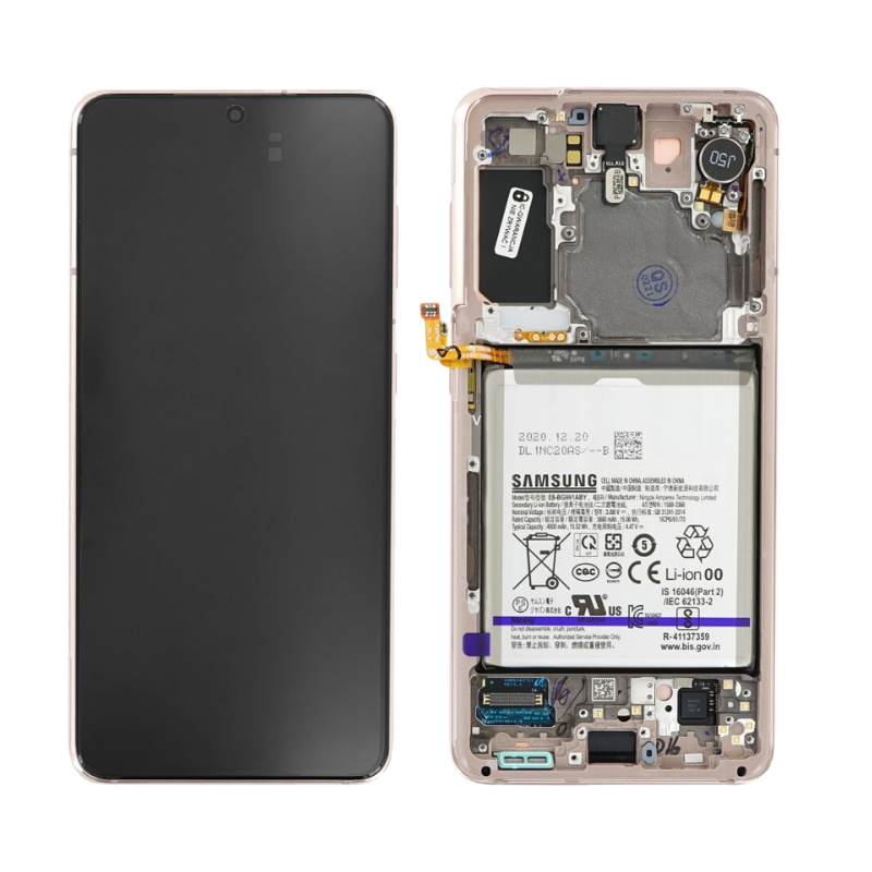 Samsung Display Lcd S21 5G SM-G991B pink con Batteria GH82-24716D GH82-24718D