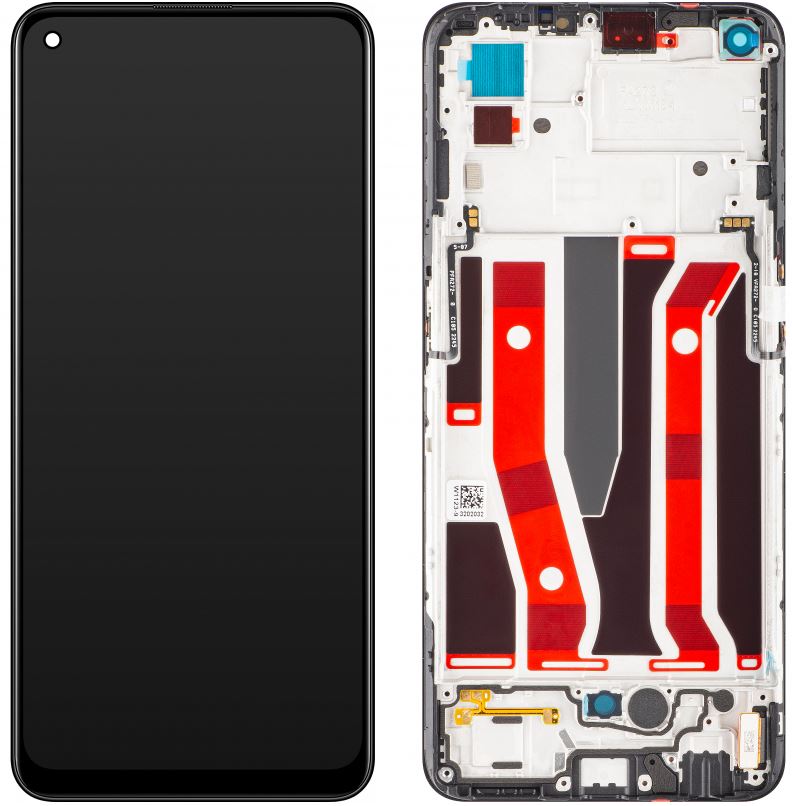 Oppo Display LCD A94 5G A95 5G Reno 5z F19 Pro+ OLED Con Frame Black Compatibile (CPH2211 CPH2213 PELM00)