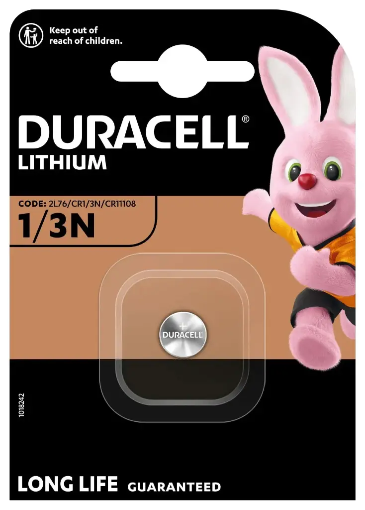 Duracell Battery Lithium 1/3N 1 pcs 2L76 CR1/3N CR11108
