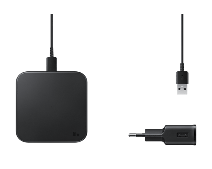 Samsung wireless Caricabatterie 9W + EP-TA200 + cable Type-C black EP-P1300TBEGEU