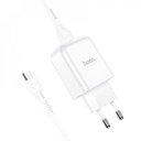 Hoco USB Caricabatterie 2.1A + Micro USB white cable N2