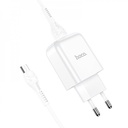 Hoco USB charger 2.1A + Micro USB white cable N2