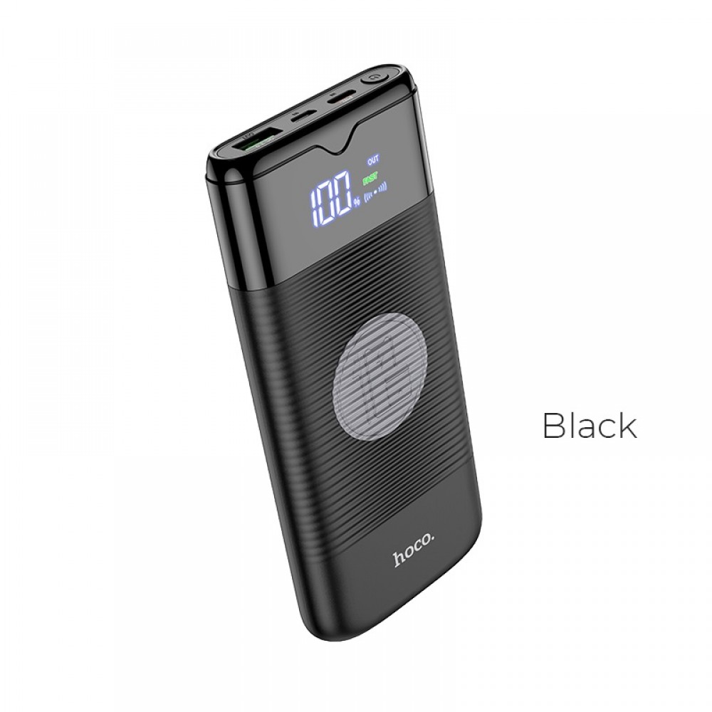 Hoco power bank 10000 mAh 18W with wireless charger black J63