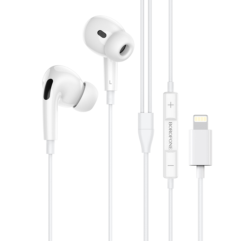 Borofone Earphones Lightning BM30 Pro white