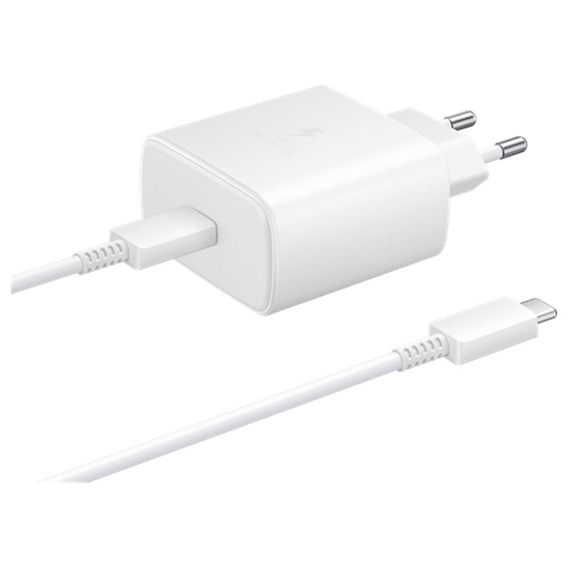 Samsung Caricabatterie USB-C 45W + cable Type-C white EP-TA845XWEGWW