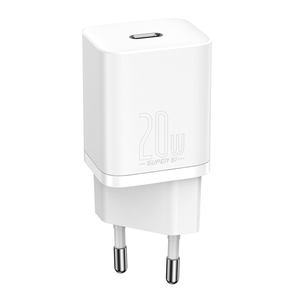 Baseus Charger 20W USB-C super-si QC white CCSUP-B02