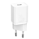 Baseus Caricabatterie 20W USB-C super-si QC white CCSUP-B02