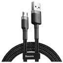 Baseus data cable micro USB cafule 1.5A 2mt black CAMKLF-CG1