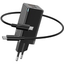 Baseus Charger 45W 2 ports (USB+USB-C) GaN mini black CCGAN-U01