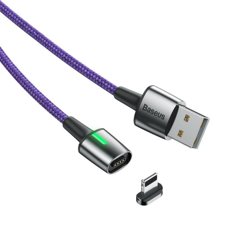 Baseus Data Cable zinc magnetic safe Lightning 1.5A 2mt violet CALXC-B05