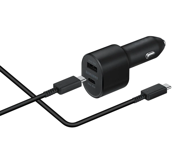 Samsung car charger 45W + 15W 2x ports USB + cable Type-C black EP-L5300XBEGEU