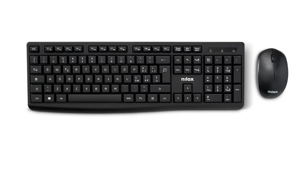 Nilox Kit Mouse e Tastiera Wireless Black NXKMWIT012