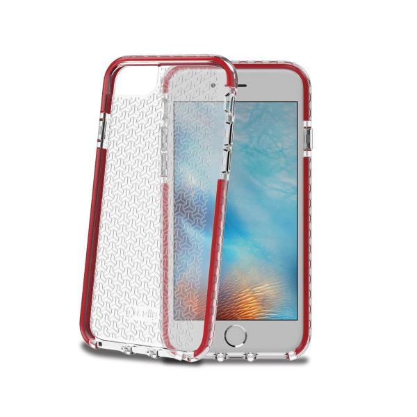 Celly Case iPhone 7 iPhone 8 iPhone SE 2020 TPU Red HEXAGON800RD