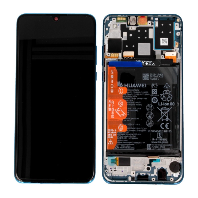 Huawei Display Lcd P30 Lite New Edition peacock blue with battery (MAR-L01BX MAR-L21BX) 02353FQE 02353DQS