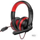 Hoco gaming headset W103 with microphone magic tour red
