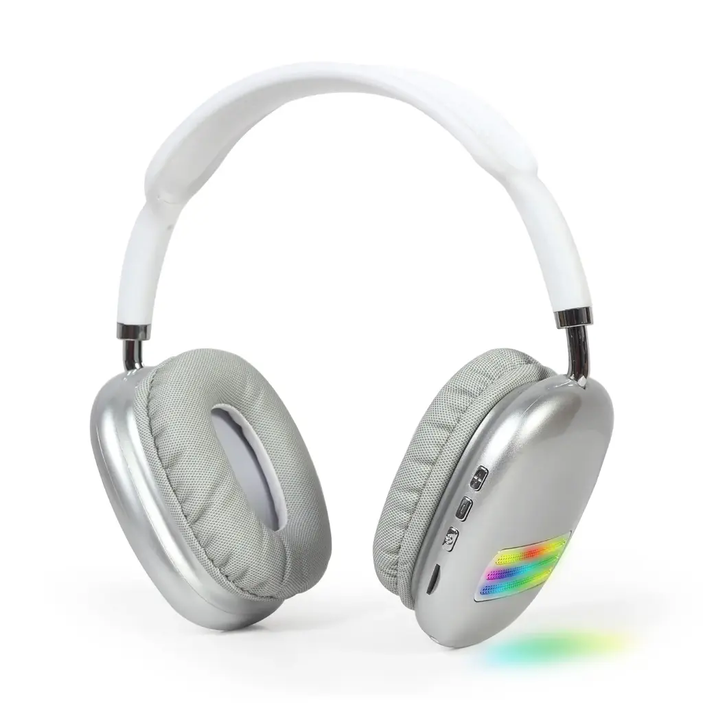 Gembird Cuffia Wireless Con Luce LED Silver BHP-LED-02-W