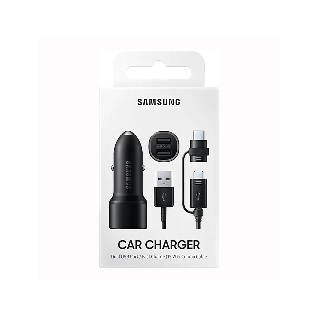Samsung Auto Caricabatterie 15W 2x ports USB + cable black EP-L1100WBEGWW