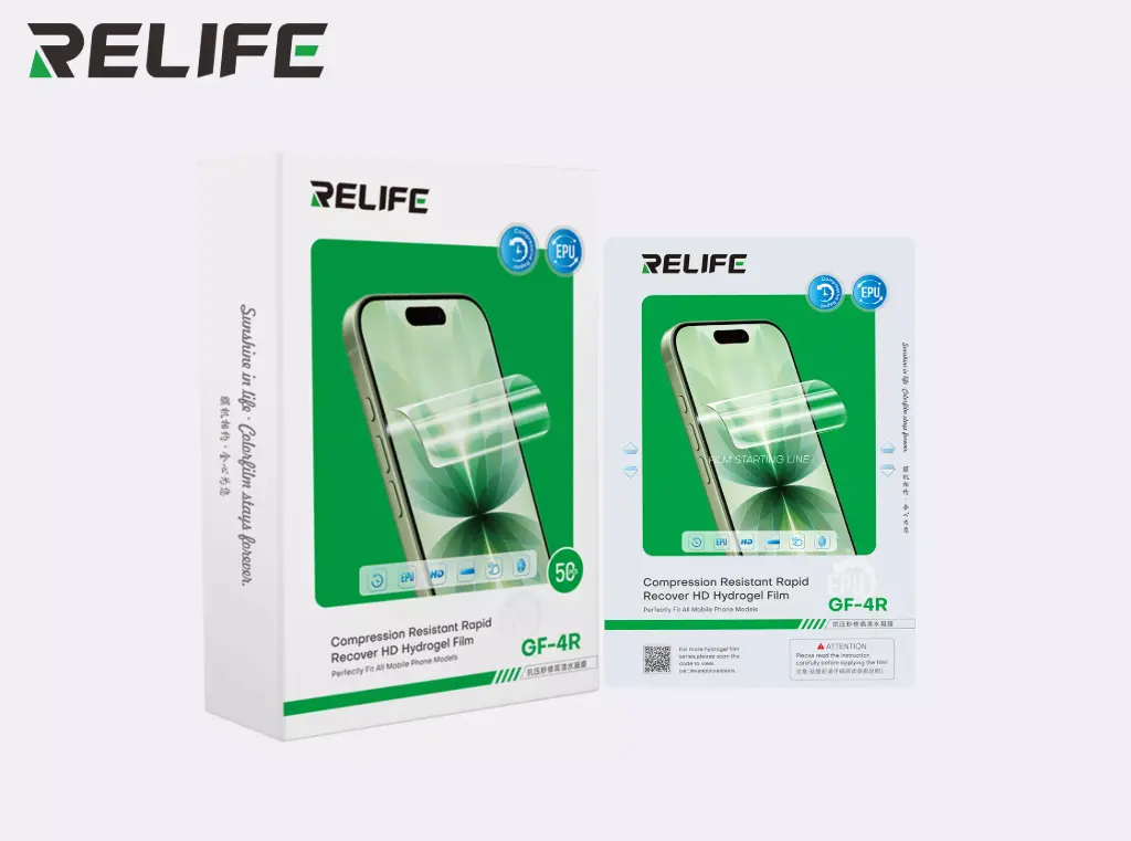 Relife Pellicola Hydrogel Clear (Resistente Alla Pressione Riparazione Istantanea) 50 Pz GF-4R  *SENZA CODICI TAGLI*