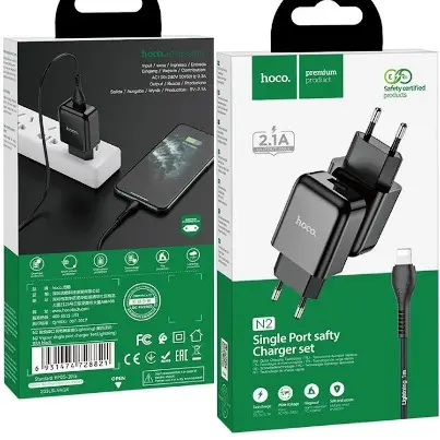 Hoco Caricabatterie USB 2.1A Black N2