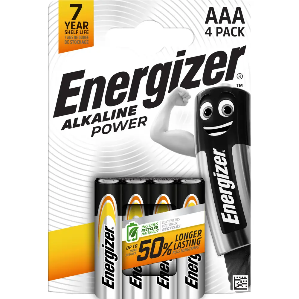 Energizer Battery Ministilo AAA Alkaline Power 4 Pcs AAA-LR03