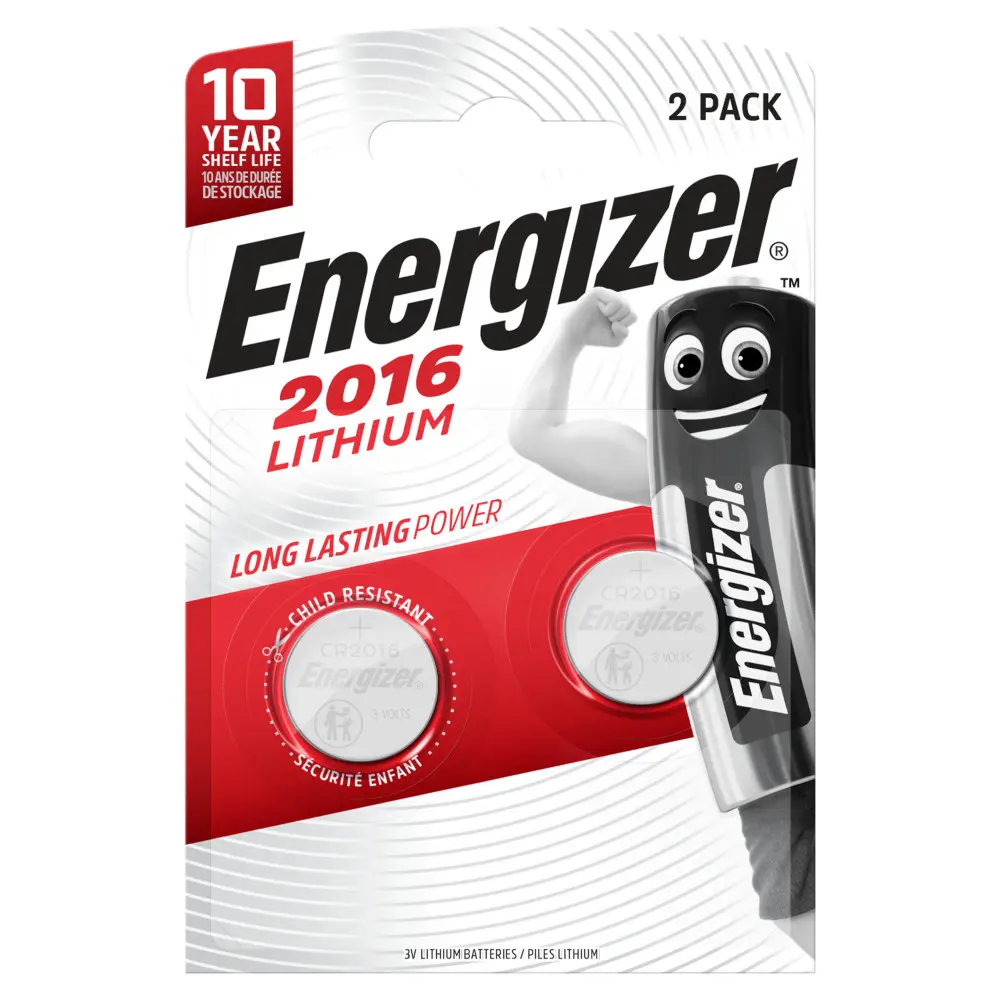 Energizer Batteria a Bottone Litio 2 Pz DL2016 CR2016 